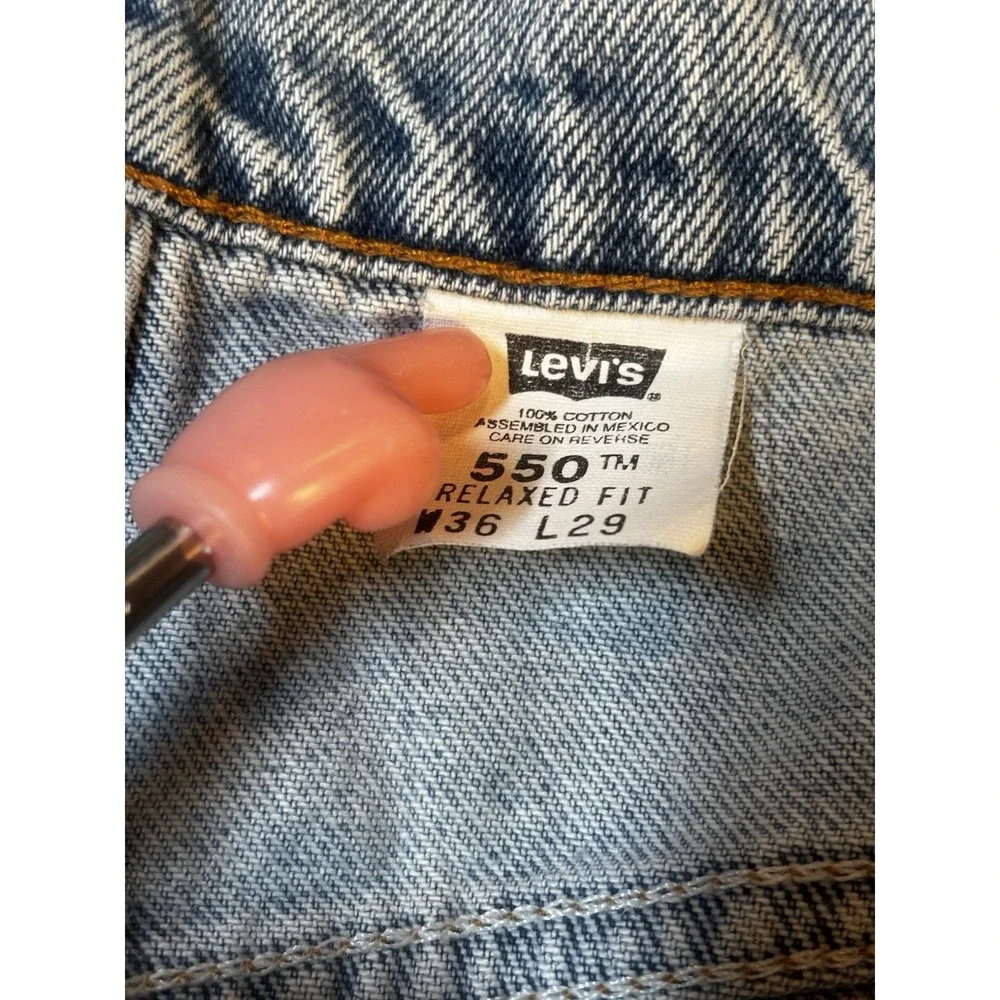 Vintage Levi's 550 Jeans Men's 36/29 - Length Measures‎ 28.5 - Blue 90s Relaxed
